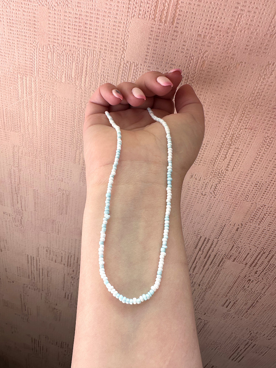 Бусы из стеклянного бело-голубого бисера, Xuping Jewelry