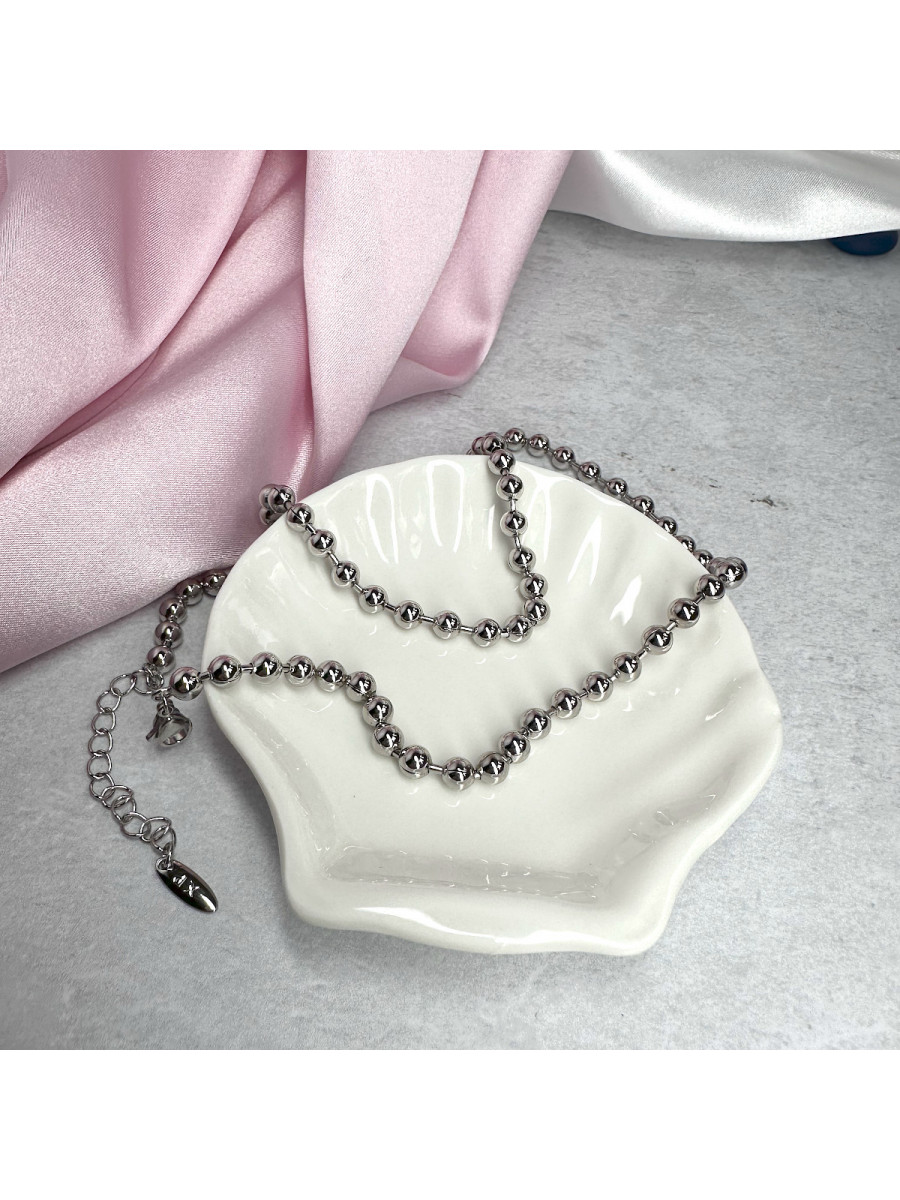 Цепочка XUPING, плетение Перлина шарики 45-50 см. x 5 мм. в серебре