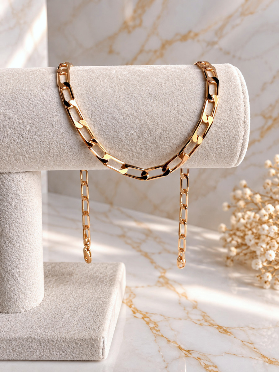 Цепочка с плетением Скрепка (45 см., 5 мм.), Xuping Jewelry Цепочка с плетением Скрепка (45 см., 5 мм.), Xuping Jewelry