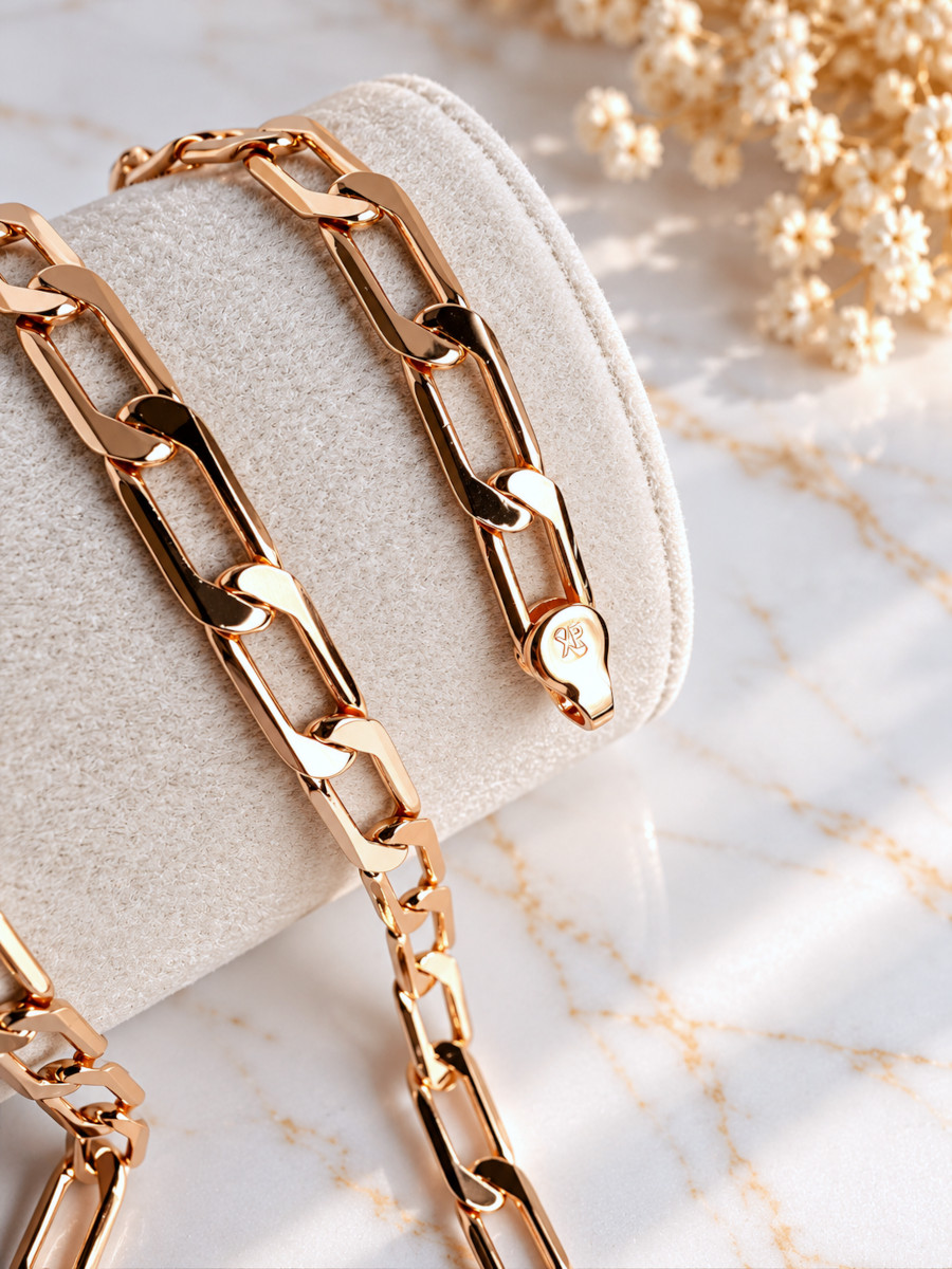 Цепочка с плетением Скрепка (45 см., 5 мм.), Xuping Jewelry Цепочка с плетением Скрепка (45 см., 5 мм.), Xuping Jewelry
