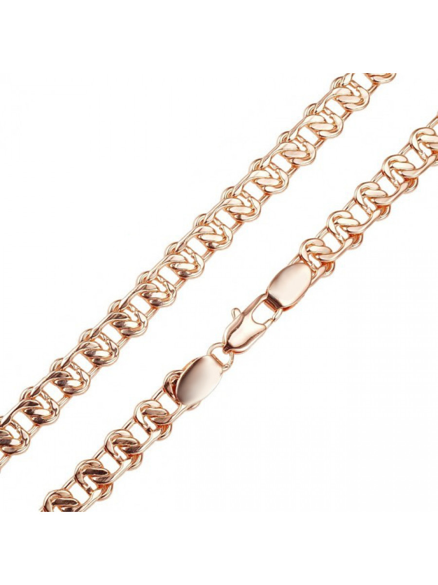 Узорная женская цепочка на шею 45 см. с плетением Сердце, Xuping Jewelry (позолота) Узорная женская цепочка на шею 45 см. с плетением Сердце, Xuping Jewelry (позолота)