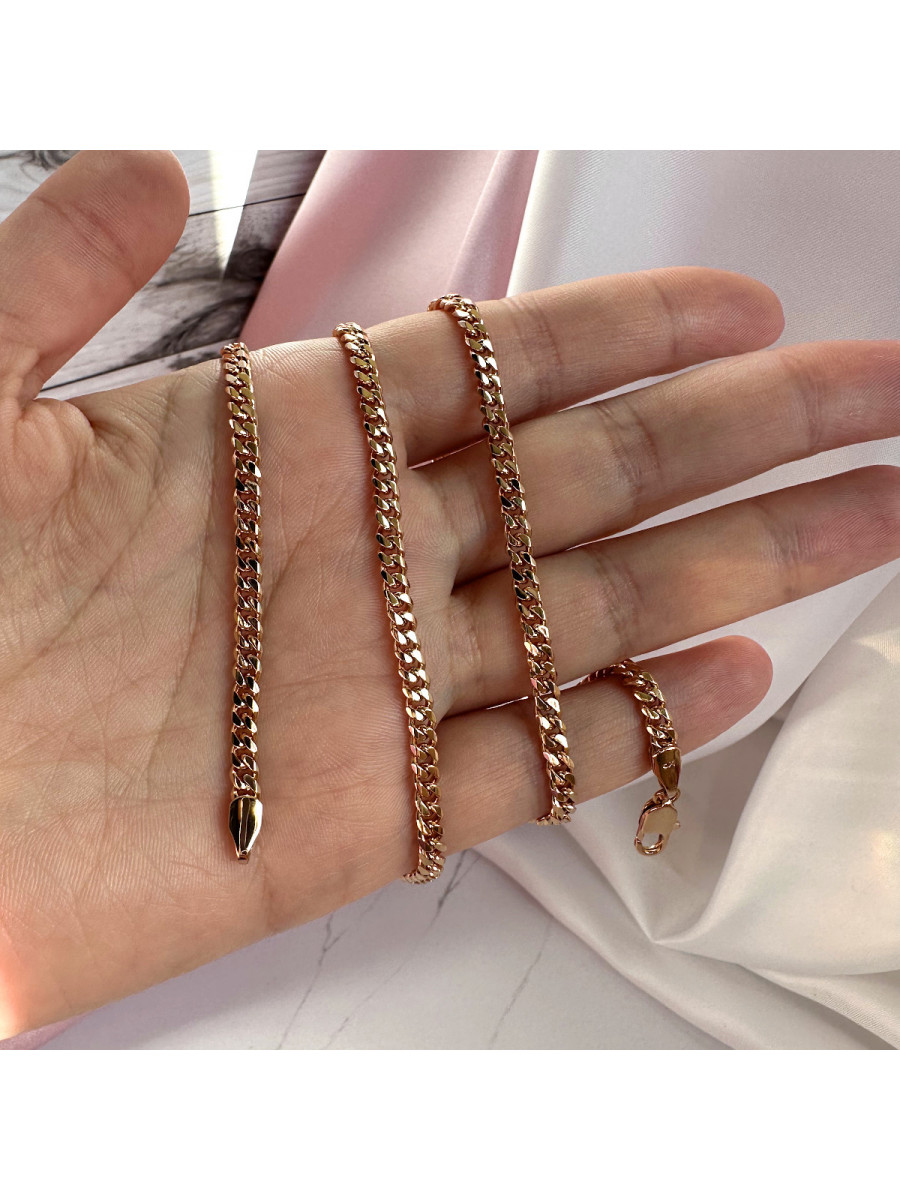 Позолоченная цепочка 60 x 0.4 см., панцирное плетение, Xuping Jewelry