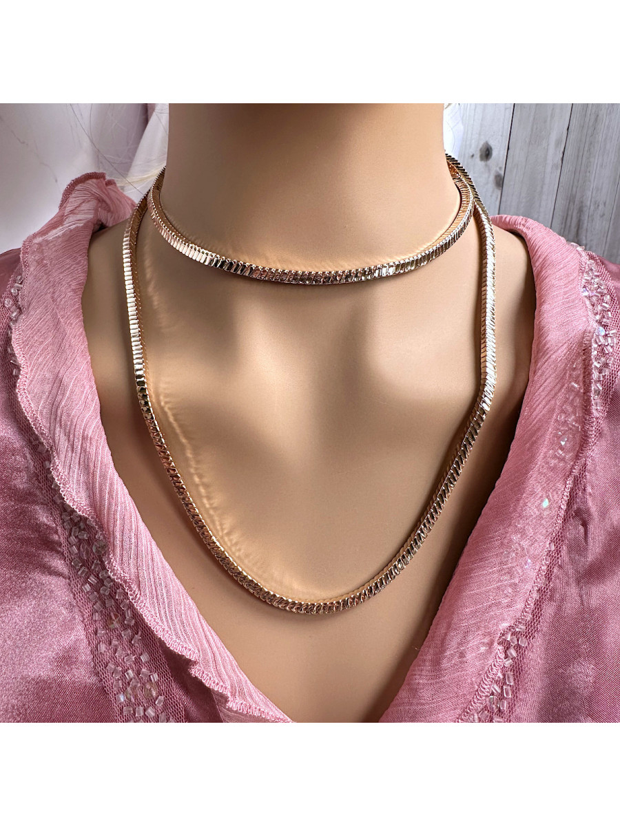 Цепь 93-113 см. в золоте с плетением квадратный снейк, Xuping Jewelry