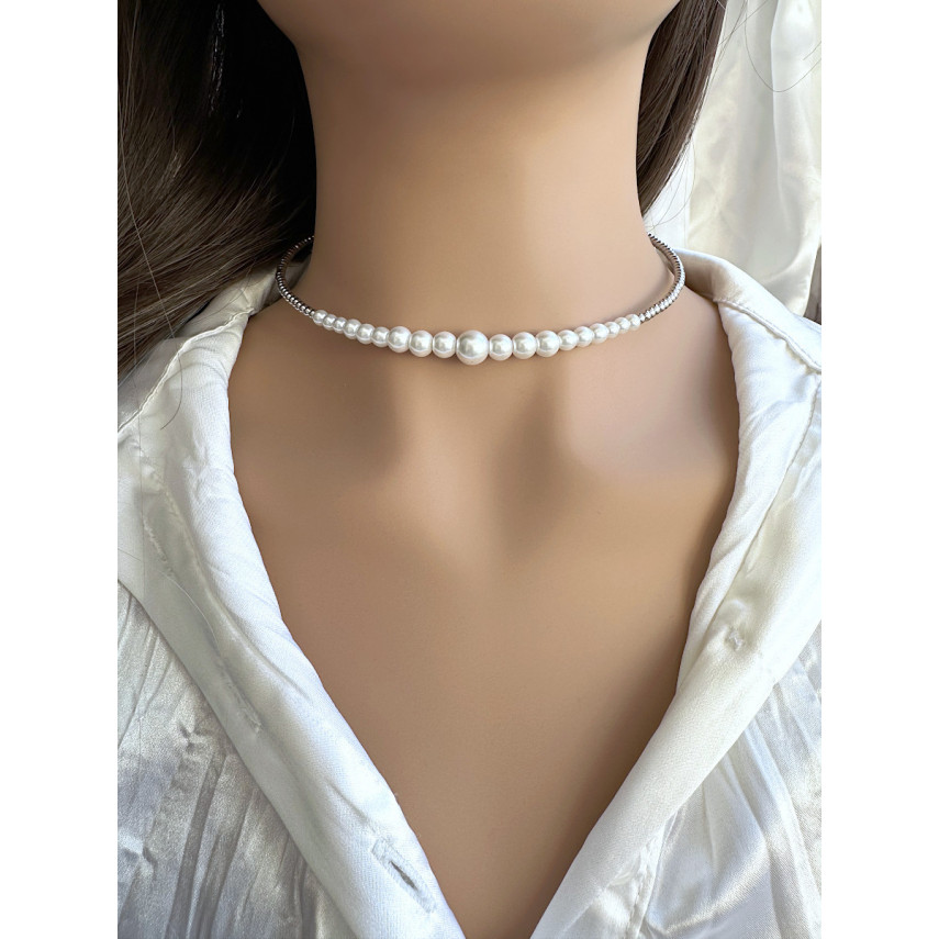 Гибкое колье-чокер с шариками и жемчужинами, Xuping Jewelry