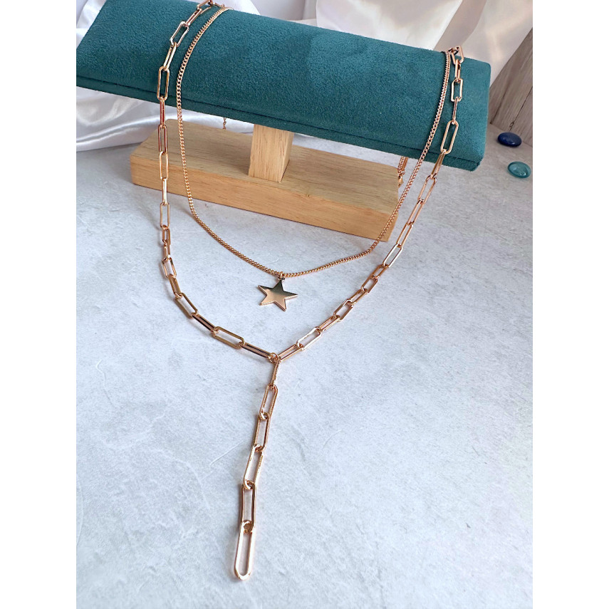 Двойное колье-галстук со звездой, Xuping Jewelry