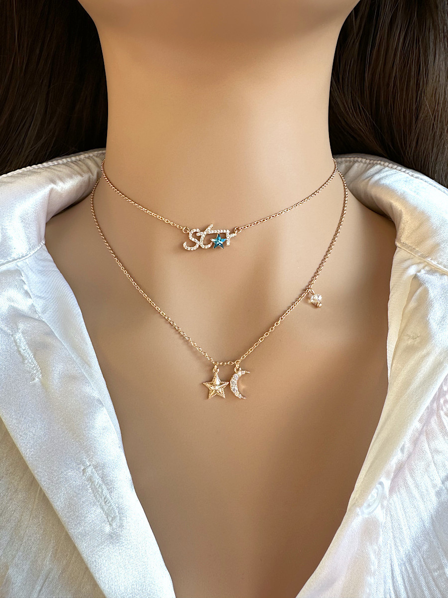 Двухслойное колье "Star", Xuping Jewelry
