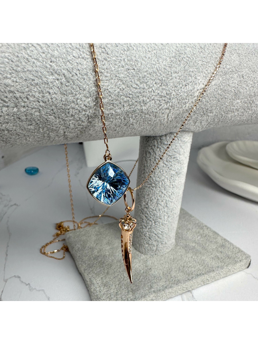 Длинное колье "Рог изобилия" с кристаллом Swarovski (94-99 см.), Xuping Jewelry Длинное колье "Рог изобилия" с кристаллом Swarovski (94-99 см.), Xuping Jewelry