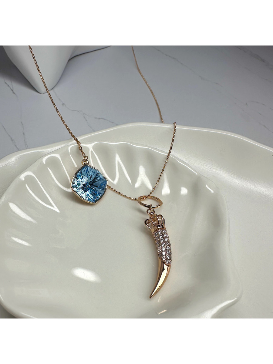 Длинное колье "Рог изобилия" с кристаллом Swarovski (94-99 см.), Xuping Jewelry Длинное колье "Рог изобилия" с кристаллом Swarovski (94-99 см.), Xuping Jewelry