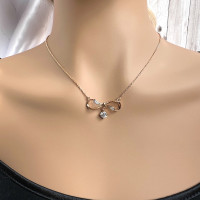 Колье с бантом и круглой подвеской, Xuping Jewelry