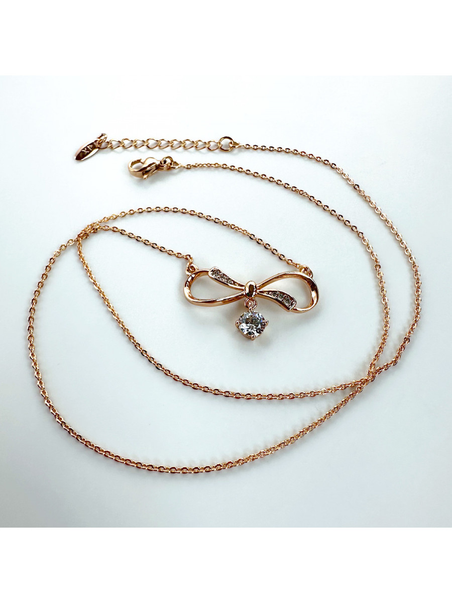 Колье с бантом и круглой подвеской, Xuping Jewelry