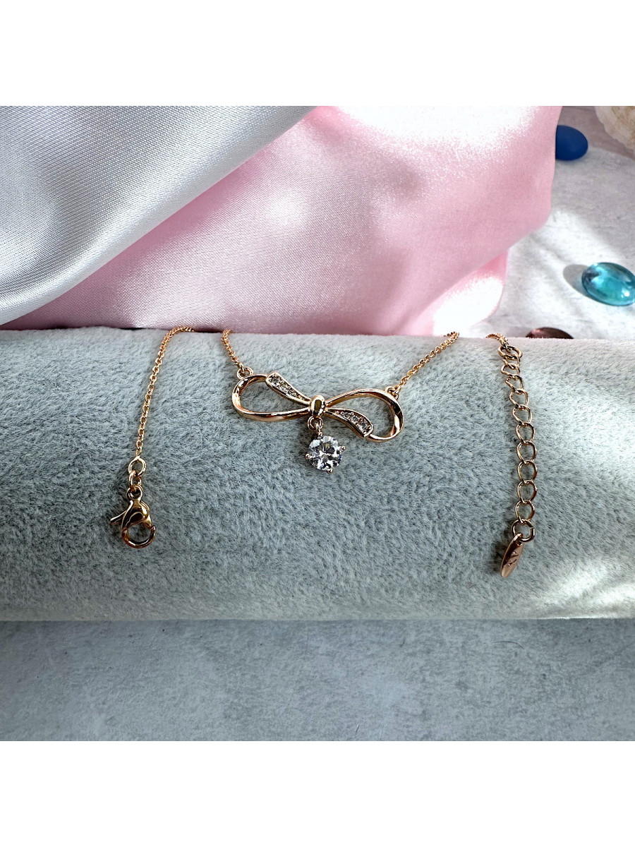 Колье с бантом и круглой подвеской, Xuping Jewelry