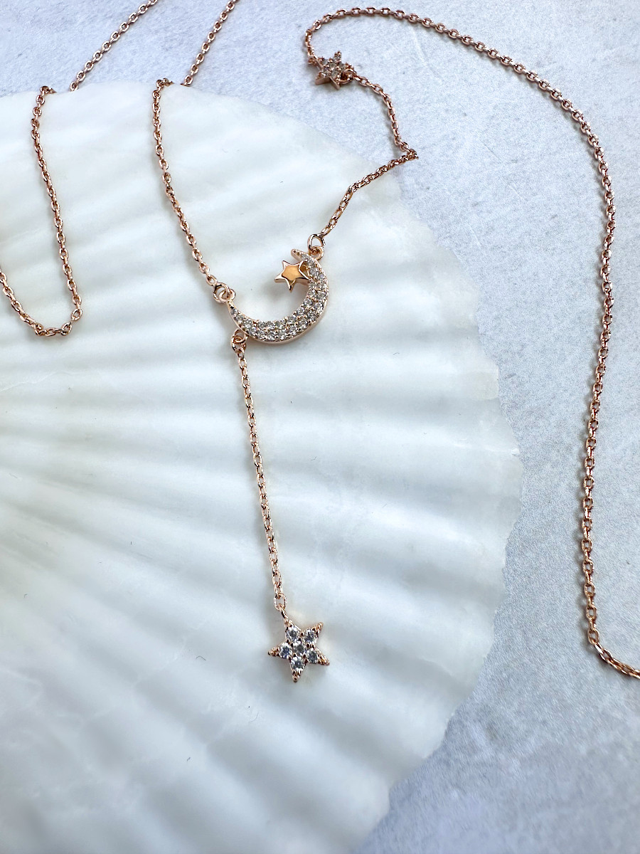 Восточное колье-галстук "Месяц и звезда", Xuping Jewelry