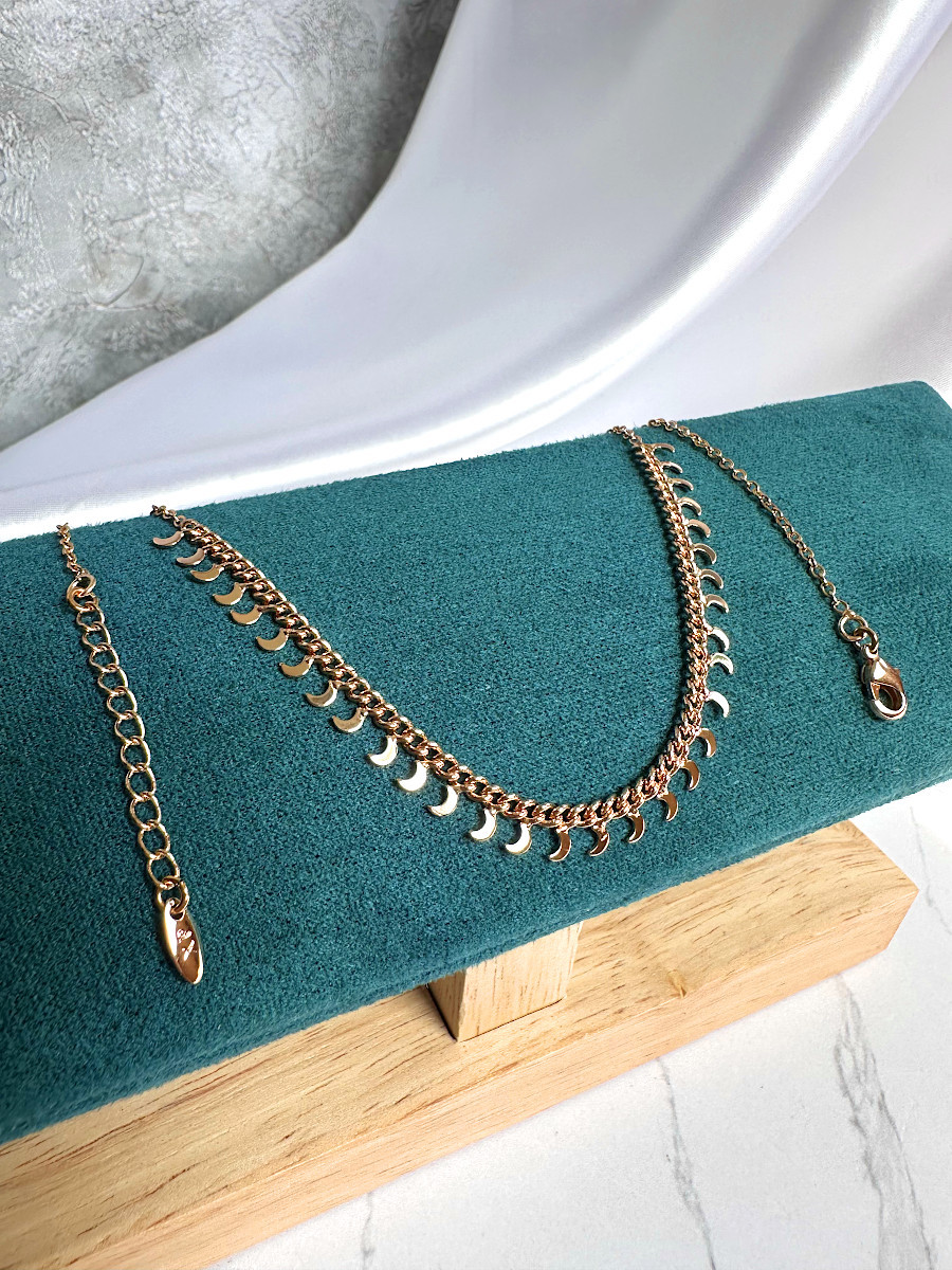 Колье-цепочка с подвесками-месяцами от Xuping Jewelry