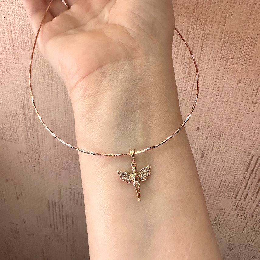 Колье на цепочке-струне с подвеской-ангелом, Xuping Jewelry