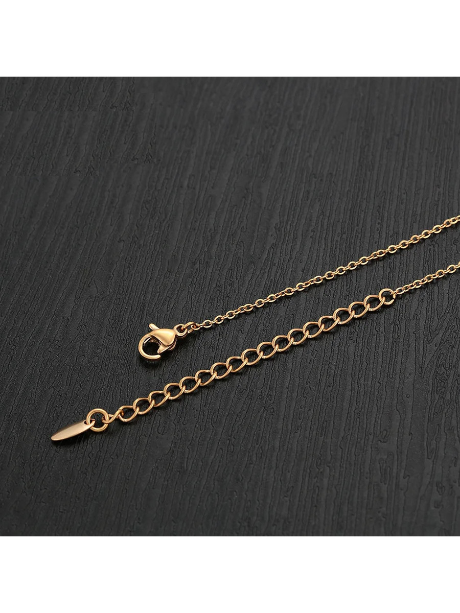 Колье Xuping Jewelry "Любава" с треугольным австрийским кристаллом цвета шампань
