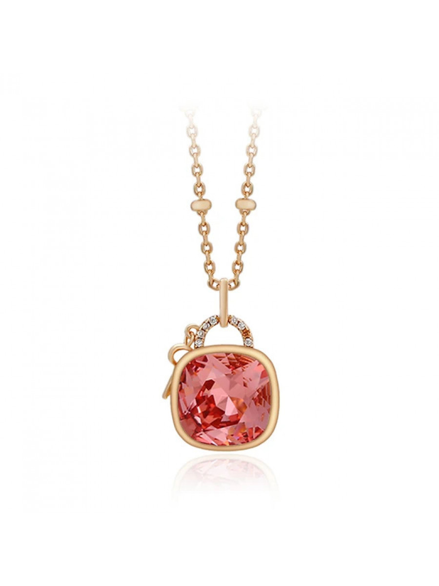 Колье Xuping Jewelry с карминно-розовым кристаллом Сваровски "Замок и ключ" Колье Xuping Jewelry с карминно-розовым кристаллом Сваровски "Замок и ключ"