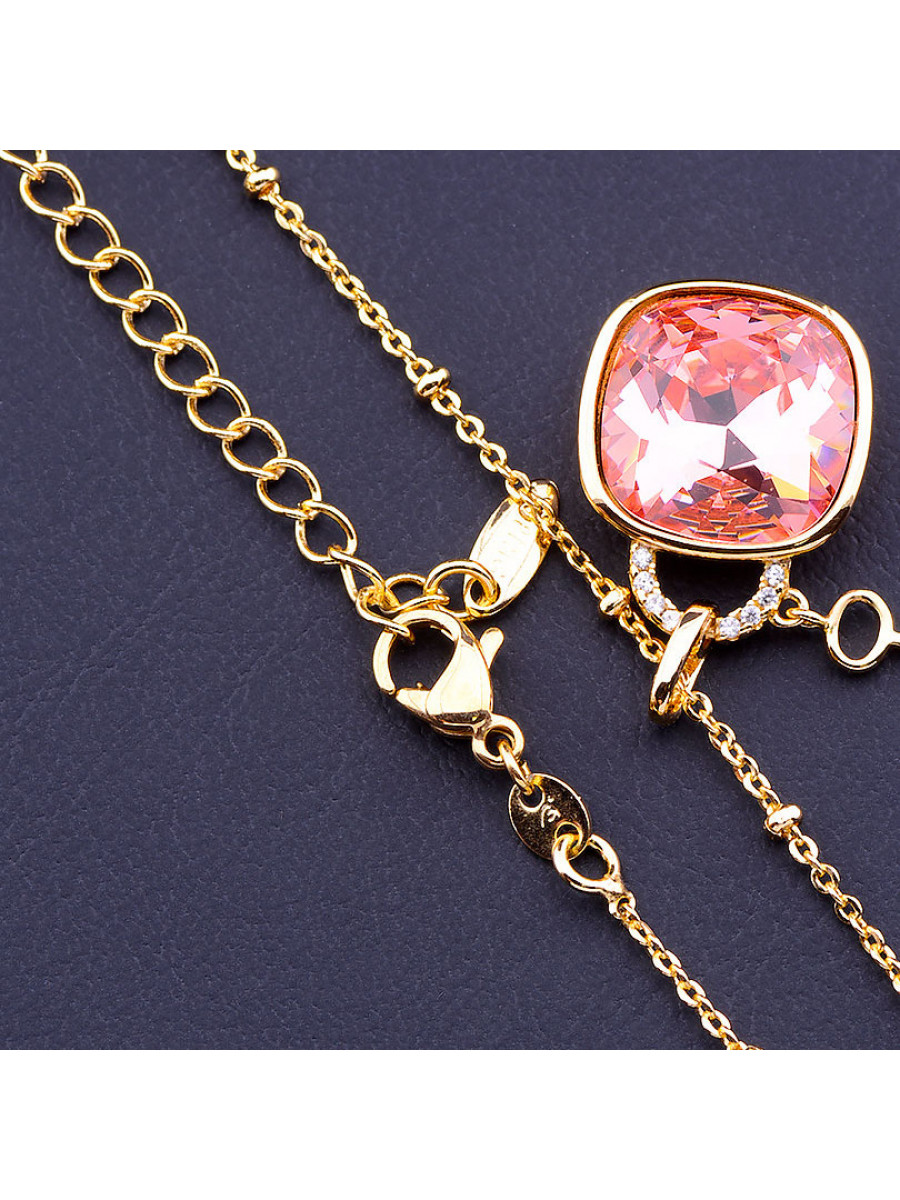 Колье Xuping Jewelry с карминно-розовым кристаллом Сваровски "Замок и ключ" Колье Xuping Jewelry с карминно-розовым кристаллом Сваровски "Замок и ключ"