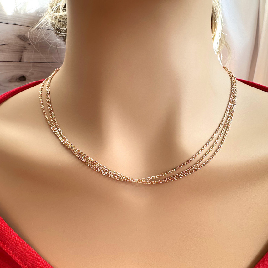 Колье - тройная цепочка, Xuping Jewelry