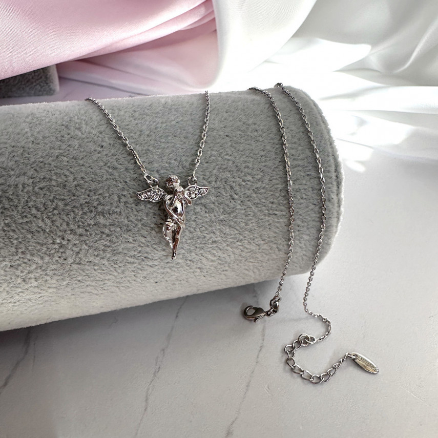 Колье "Ангел трубящий" в серебре, ювелирная бижутерия от Xuping Jewelry