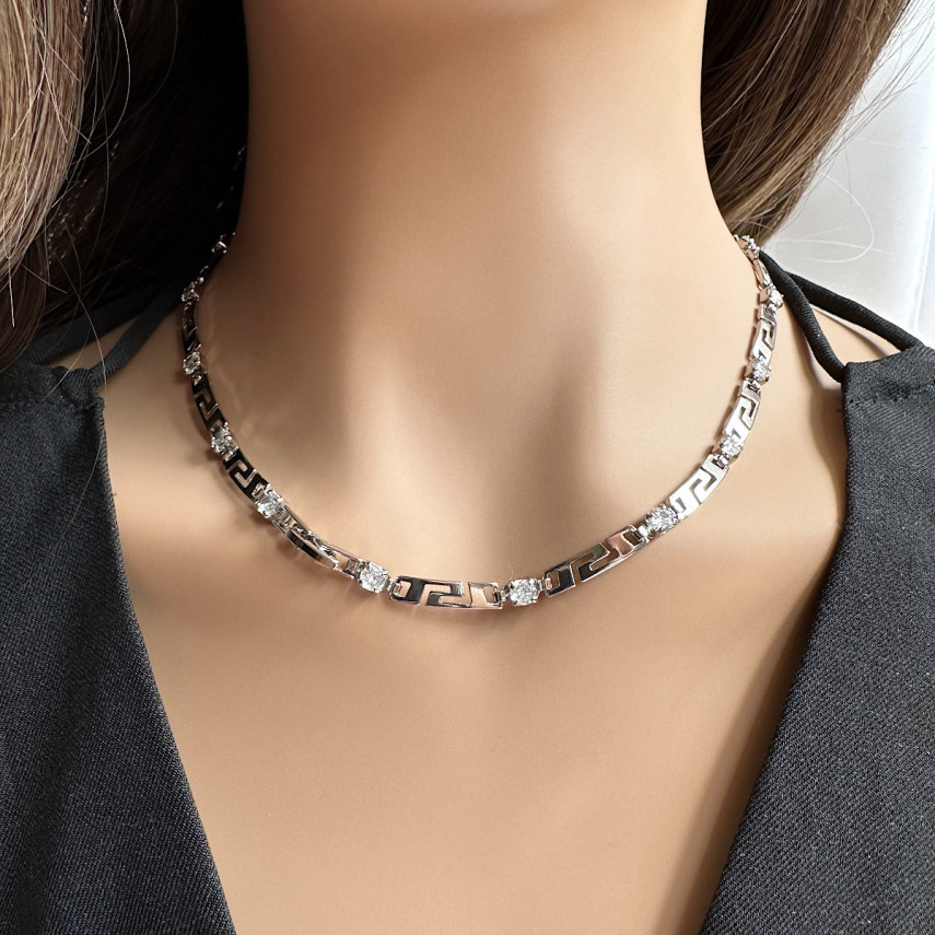 Колье «Фараон» 45 x 0,4 см. в серебре, Xuping Jewelry