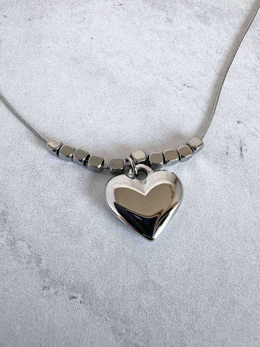 Колье на цепочке "Сердце и грань", Xuping Jewelry Колье на цепочке "Сердце и грань", Xuping Jewelry