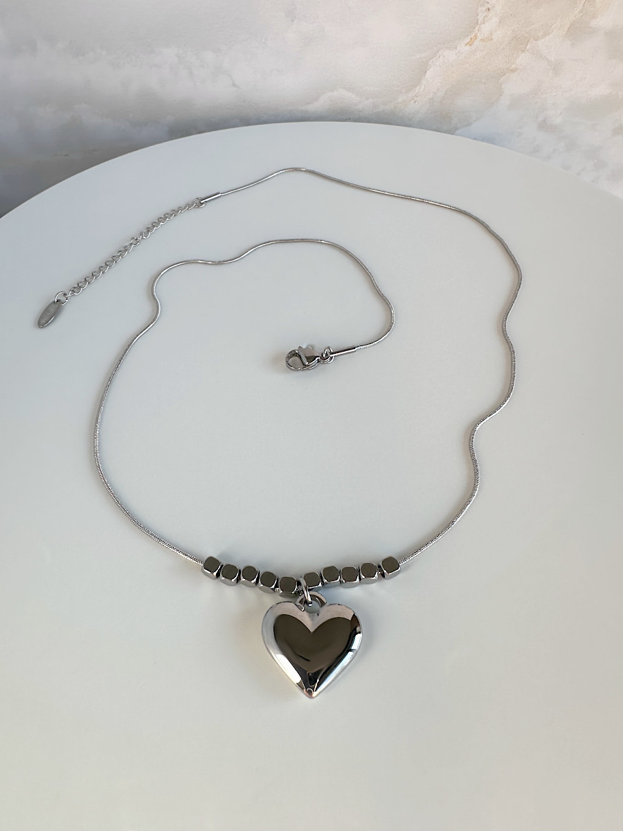 Колье на цепочке "Сердце и грань", Xuping Jewelry Колье на цепочке "Сердце и грань", Xuping Jewelry