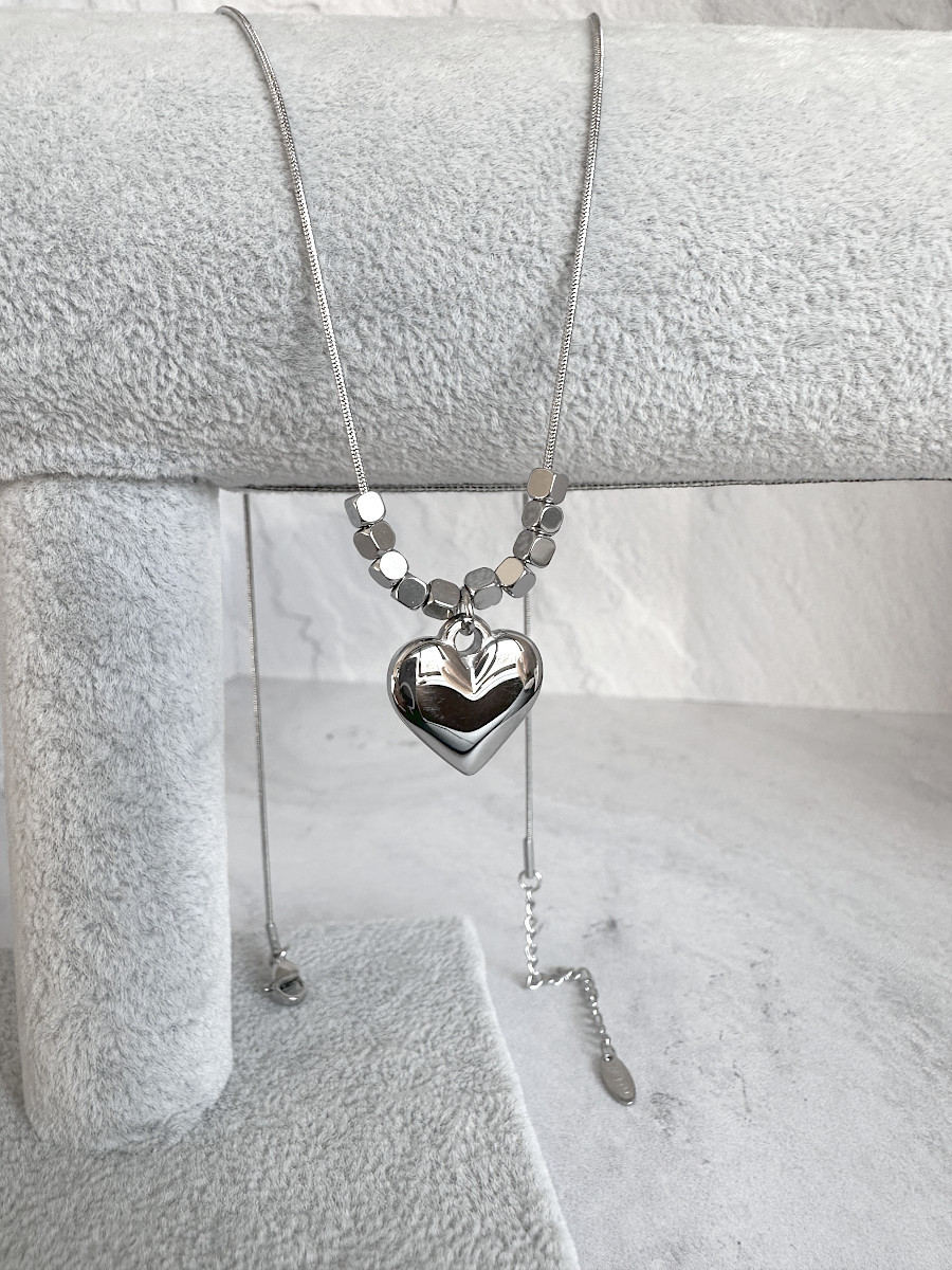Колье на цепочке "Сердце и грань", Xuping Jewelry Колье на цепочке "Сердце и грань", Xuping Jewelry