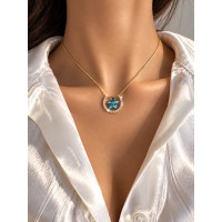 Колье "Звезда желаний" с синим кристаллом Сваровски, Xuping Jewelry