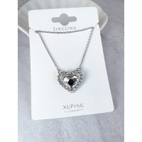 Колье «Биение сердца» с прозрачными кристаллами Сваровски, Xuping Jewelry
