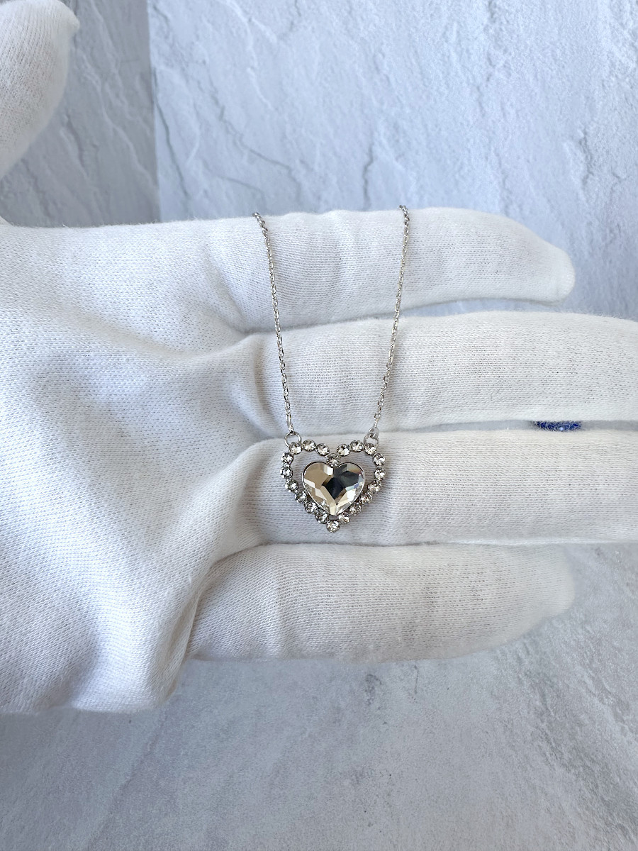 Колье «Биение сердца» с прозрачными кристаллами Сваровски, Xuping Jewelry Колье «Биение сердца» с прозрачными кристаллами Сваровски, Xuping Jewelry