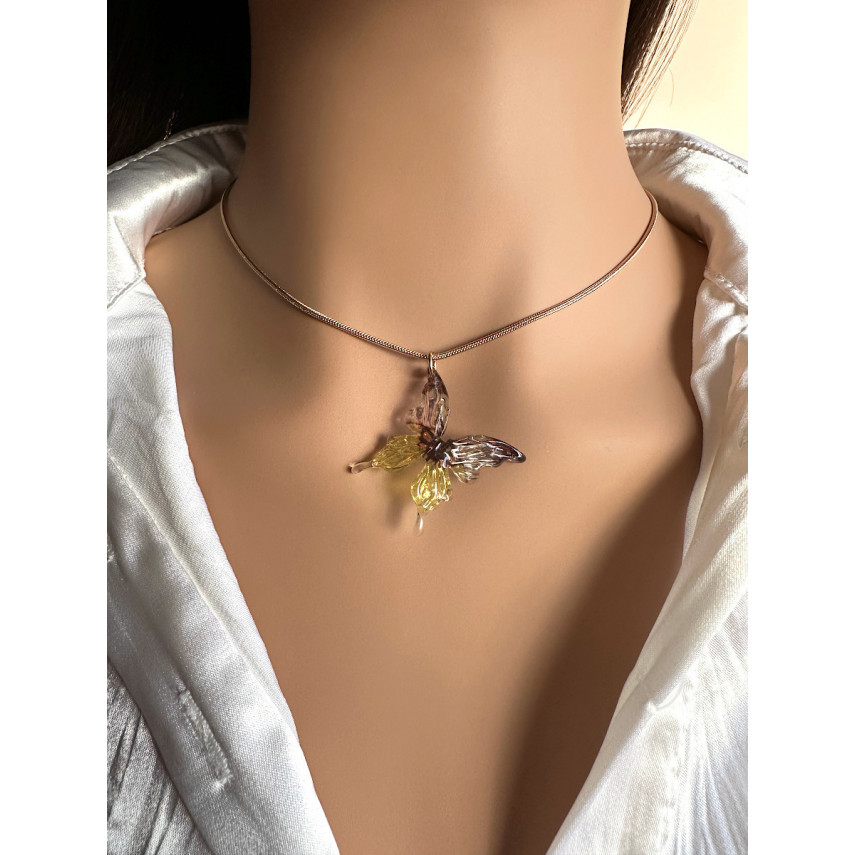 Подвеска с акриловой бабочкой на цепочке 40-45 см., Xuping Jewelry