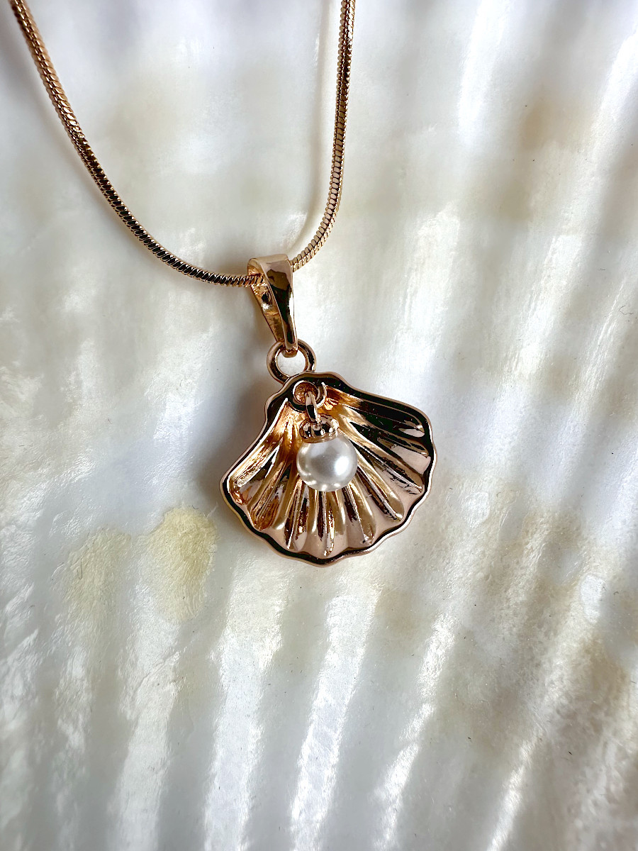Ракушка с жемчугом (кулон с цепочкой 50 см.), Xuping Jewelry