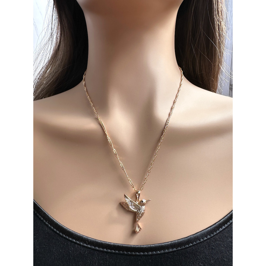 Подвеска "Колибри" с цепочкой 50 см., Xuping Jewelry