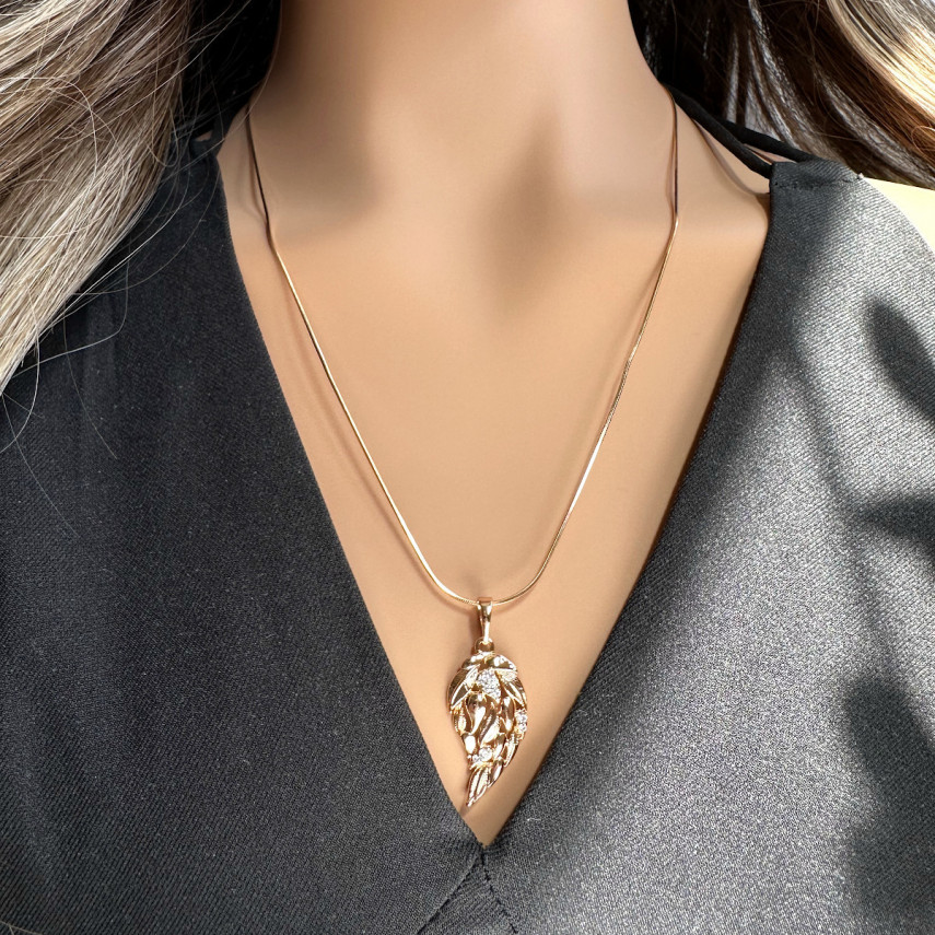 Подвеска "Крыло ангела" на цепочке 55 см., Xuping Jewelry