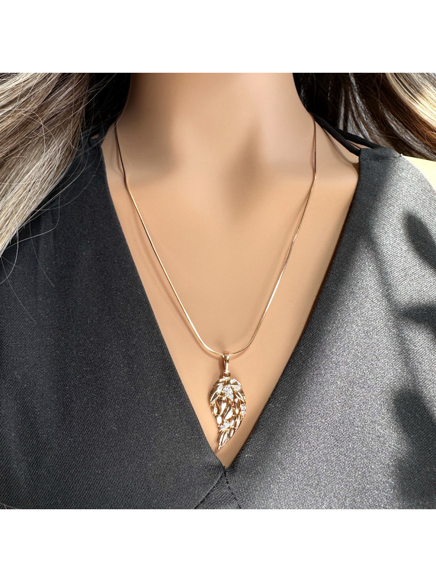 Подвеска "Крыло ангела" на цепочке 55 см., Xuping Jewelry