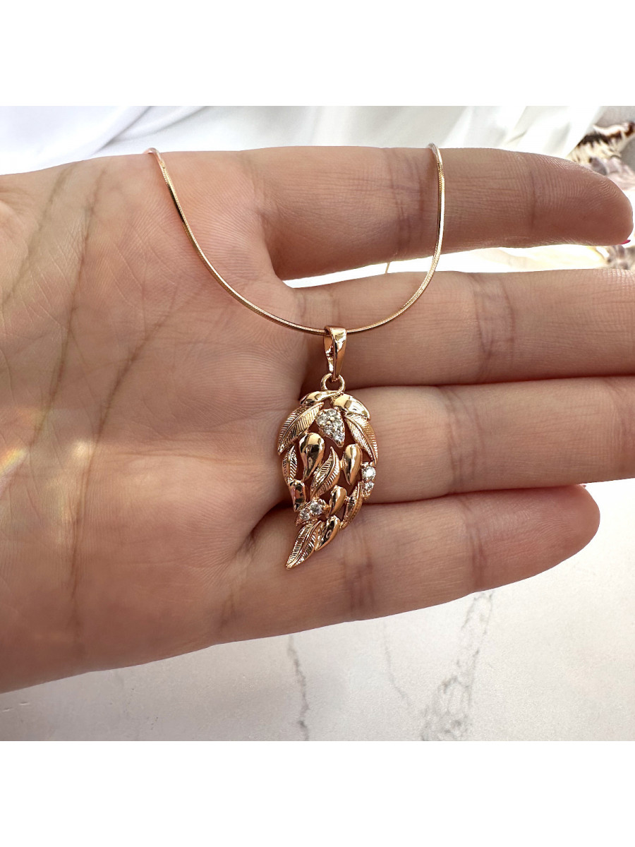 Подвеска "Крыло ангела" на цепочке 55 см., Xuping Jewelry