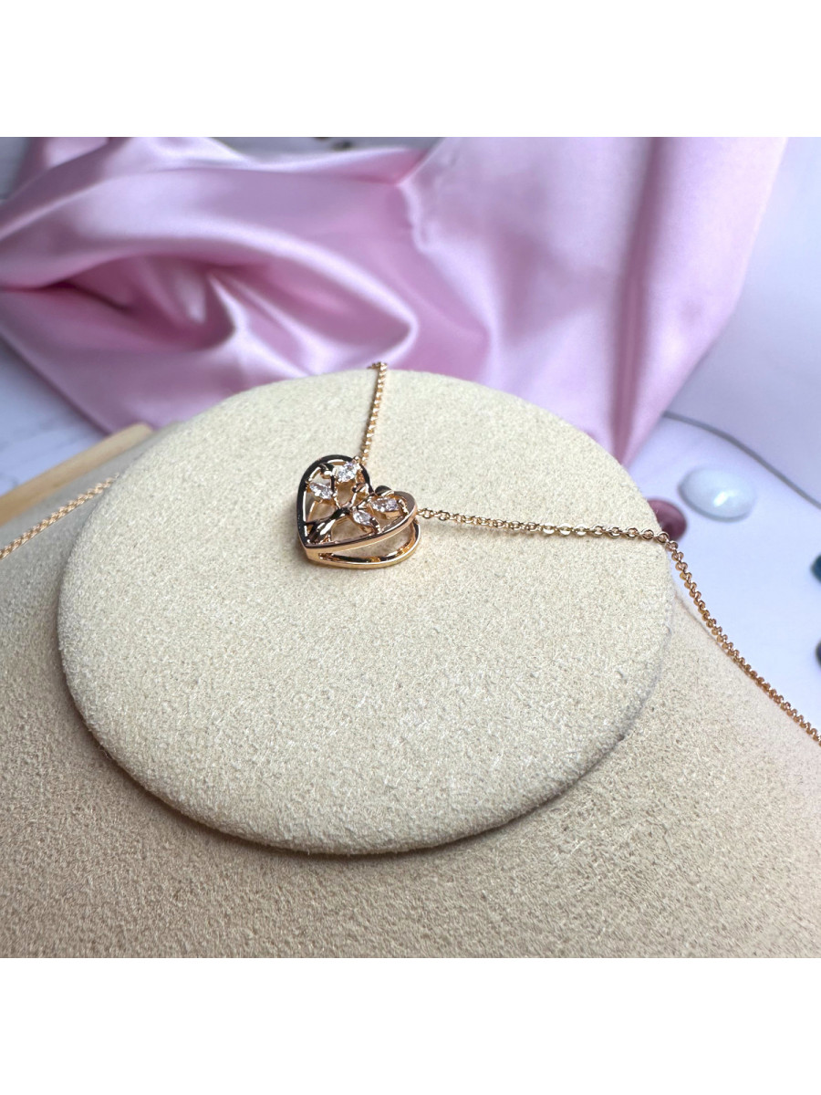 Кулон сердце с Древом жизни на цепочке, Xuping Jewelry