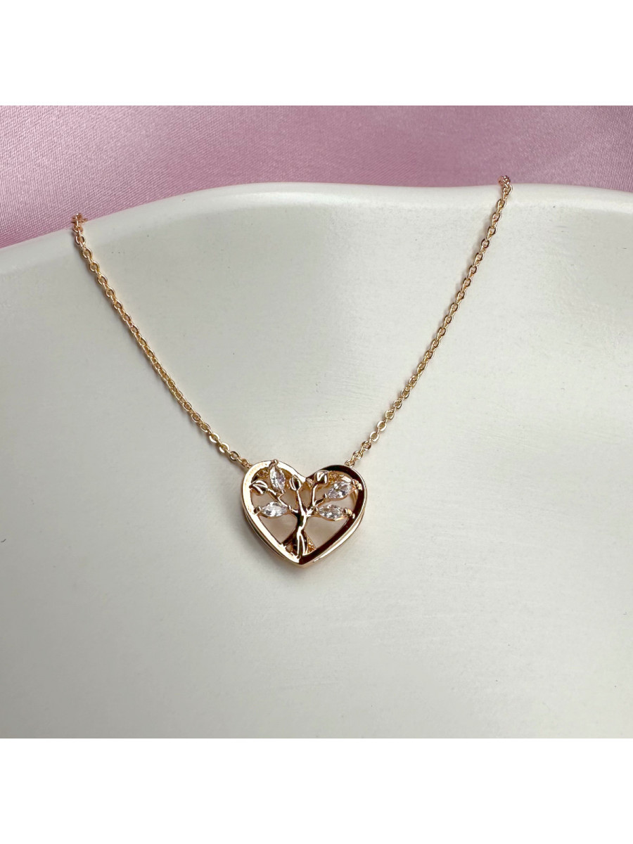 Кулон сердце с Древом жизни на цепочке, Xuping Jewelry