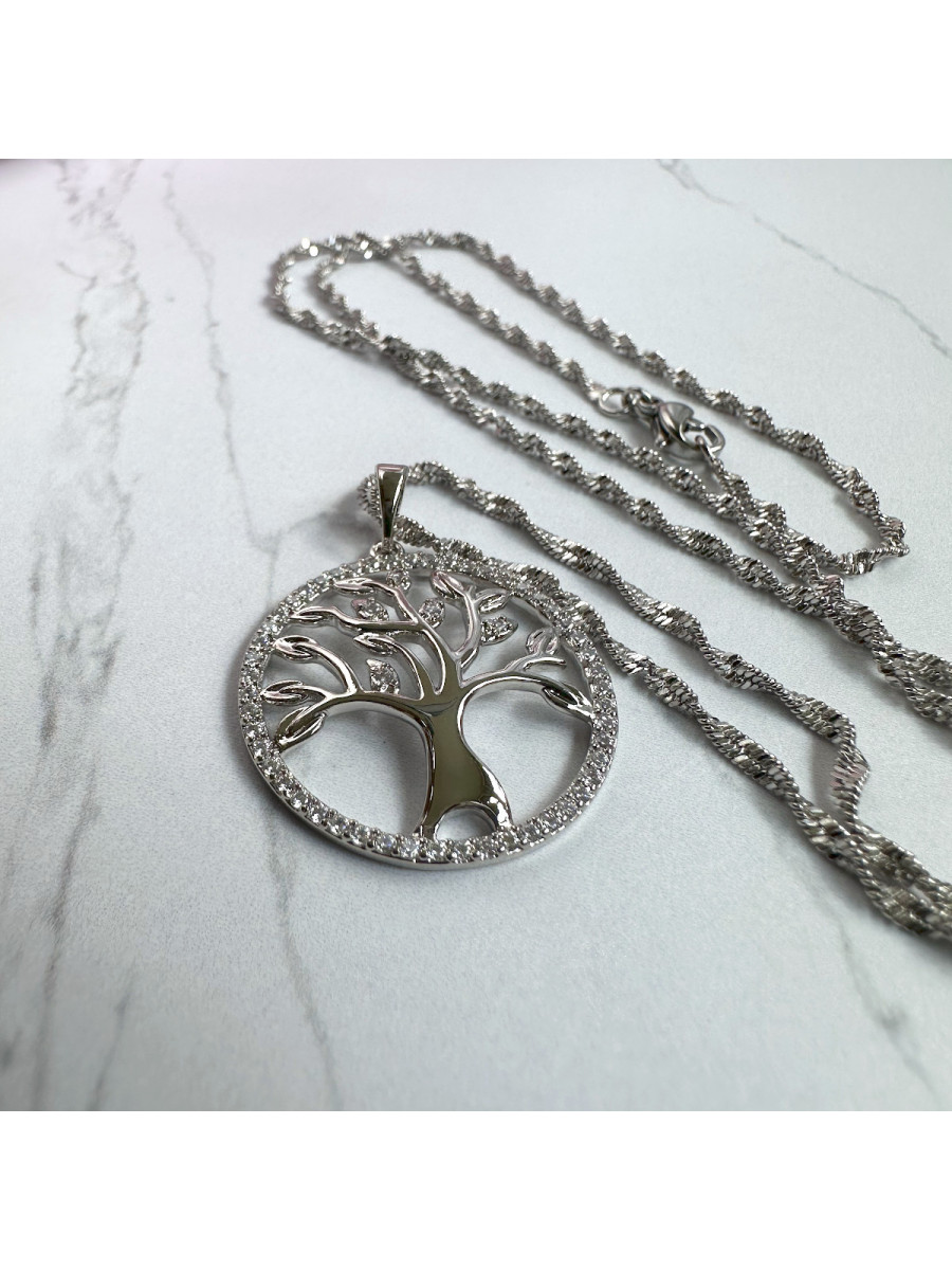Подвеска-оберег "Древо Жизни" на цепочке в серебре Подвеска-оберег "Древо Жизни" на цепочке в серебре