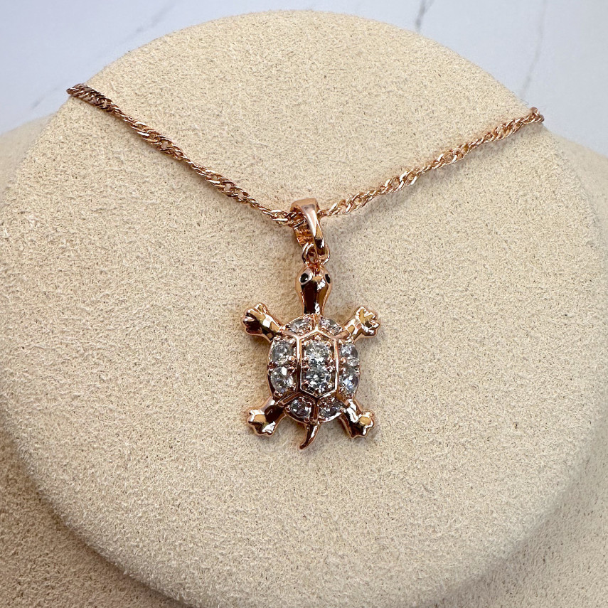 Подвеска "Мудрая Черепаха" с цепочкой 45 см., Xuping Jewelry
