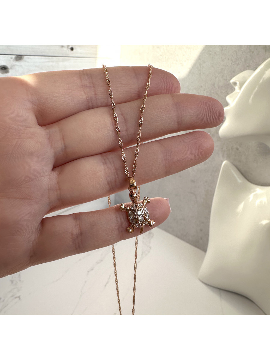 Подвеска "Мудрая Черепаха" с цепочкой 45 см., Xuping Jewelry Подвеска "Мудрая Черепаха" с цепочкой 45 см., Xuping Jewelry