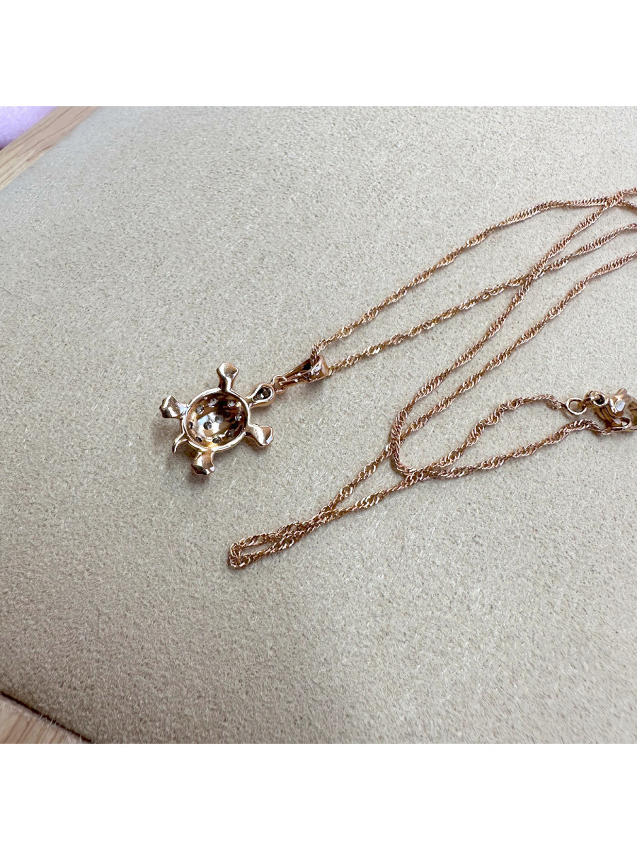 Подвеска "Мудрая Черепаха" с цепочкой 45 см., Xuping Jewelry Подвеска "Мудрая Черепаха" с цепочкой 45 см., Xuping Jewelry