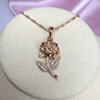 Подвеска в виде цветка на цепочке "Роза Голд", Xuping Jewelry