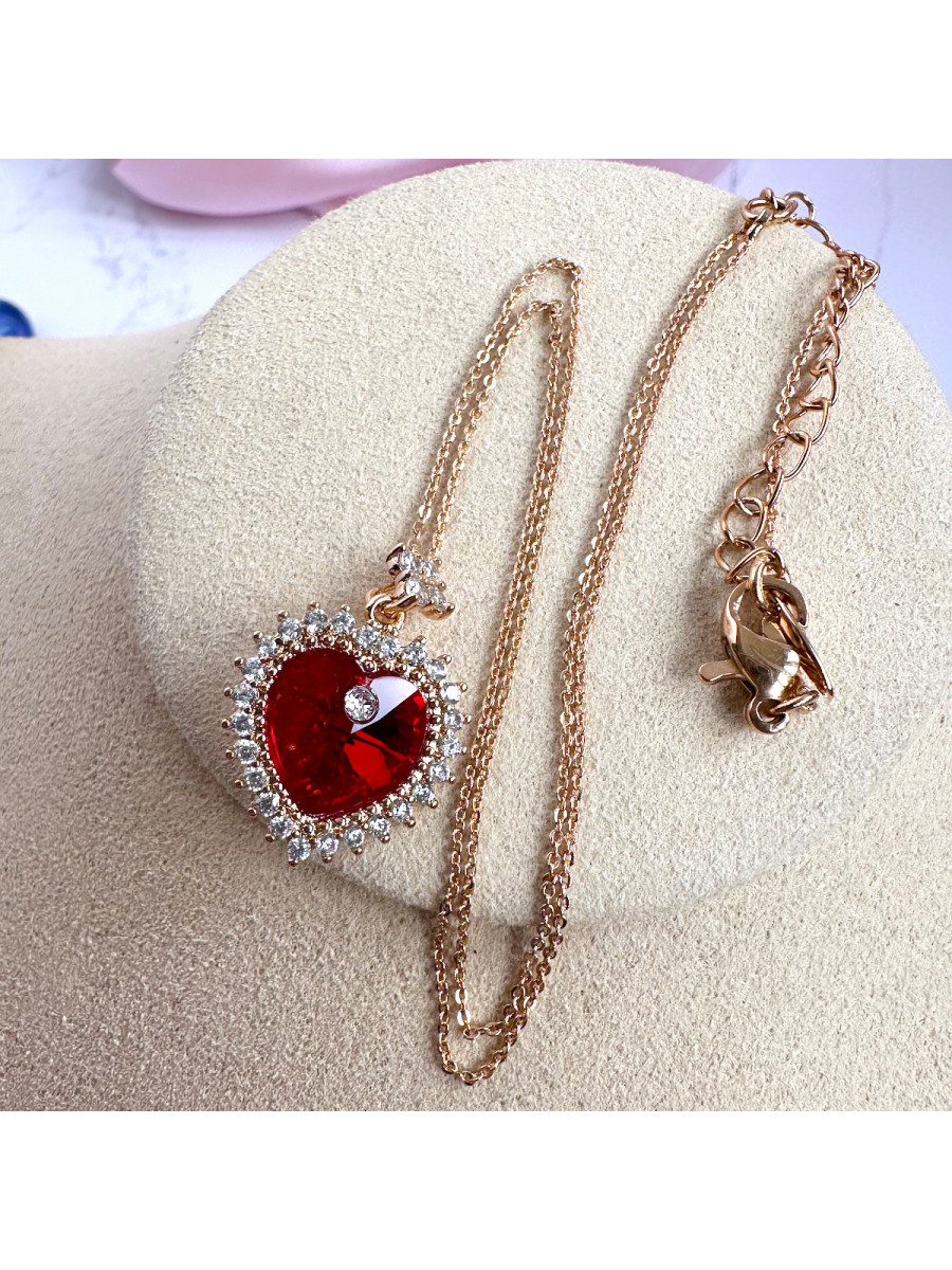 Колье Xuping Jewelry с кристаллом Сваровски "Сердце королевы"