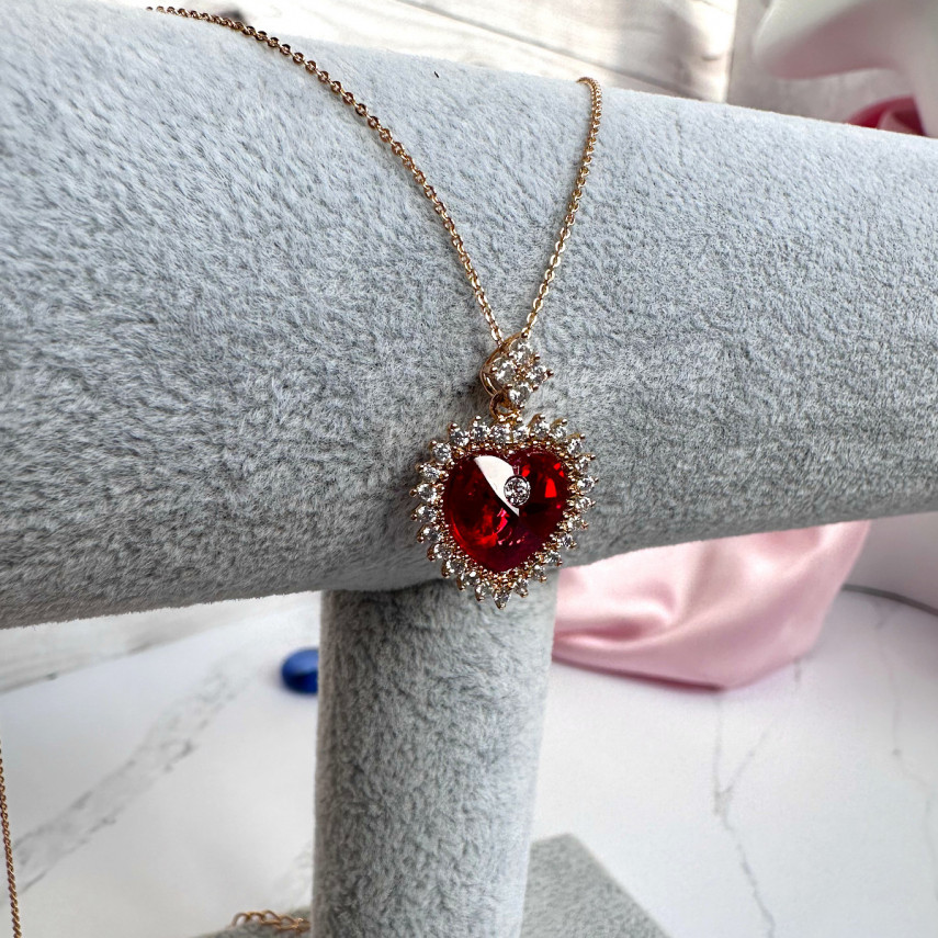 Колье Xuping Jewelry с кристаллом Сваровски "Сердце королевы"