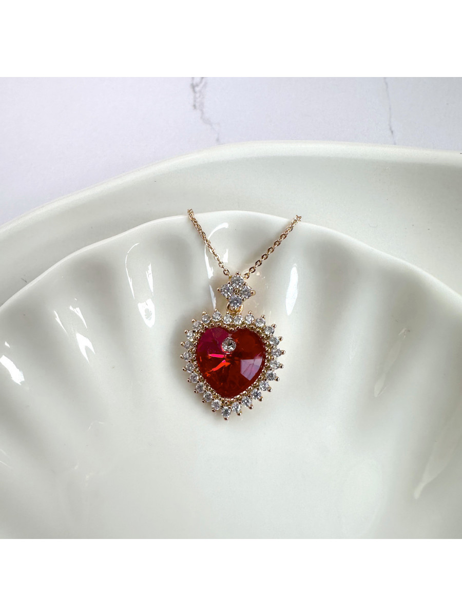 Колье Xuping Jewelry с кристаллом Сваровски "Сердце королевы"