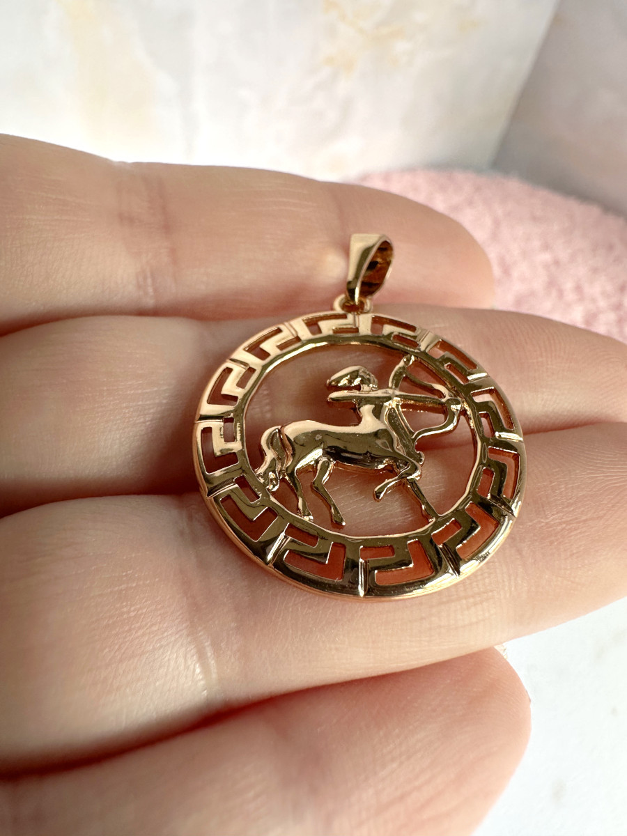 Подвеска "Стрелец" в стиле "Версаче" в золоте, Xuping Jewelry