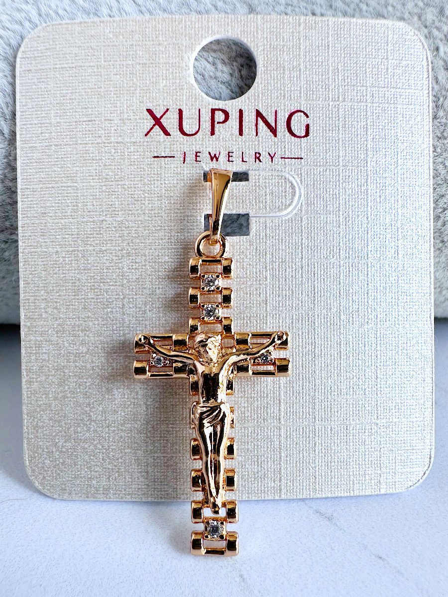 Крест "Казнь" с цирконами, Xuping Jewelry