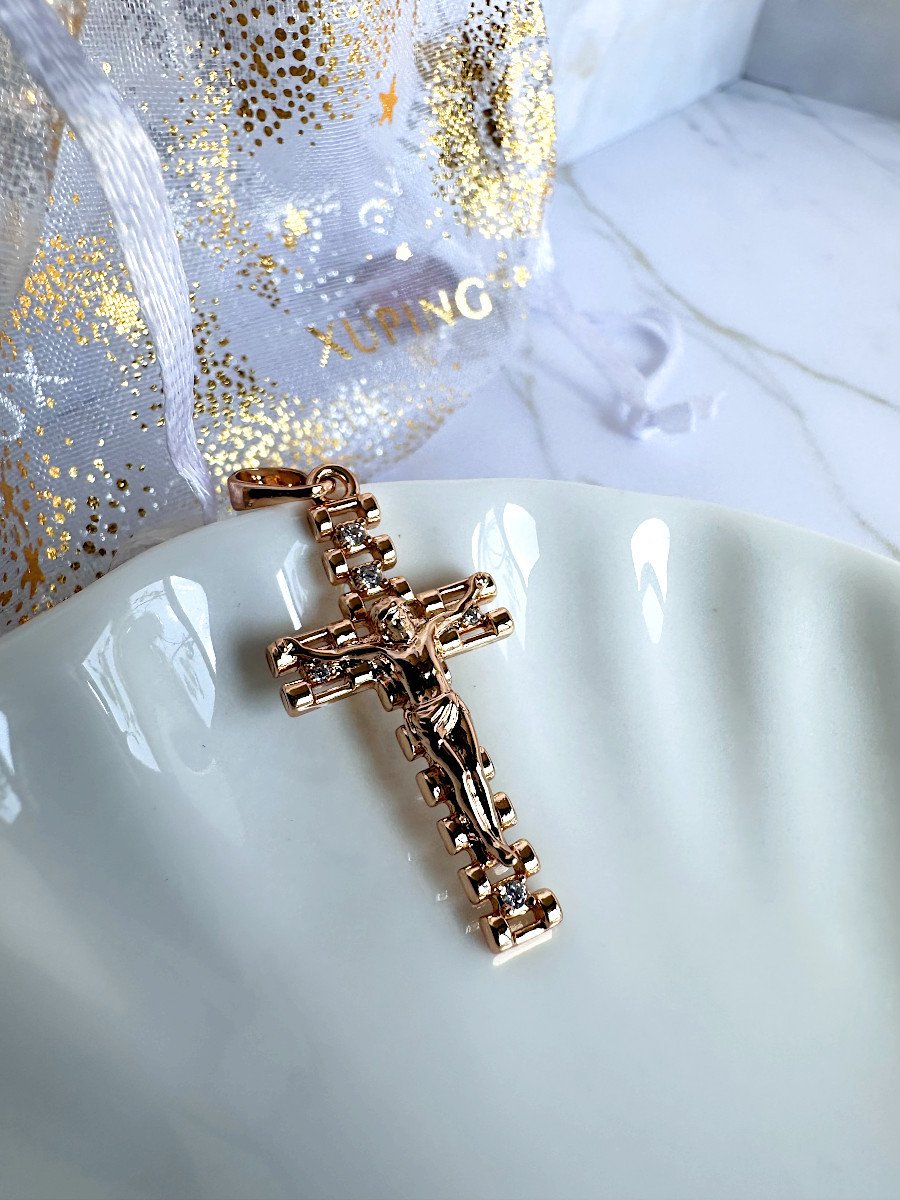 Крест "Казнь" с цирконами, Xuping Jewelry