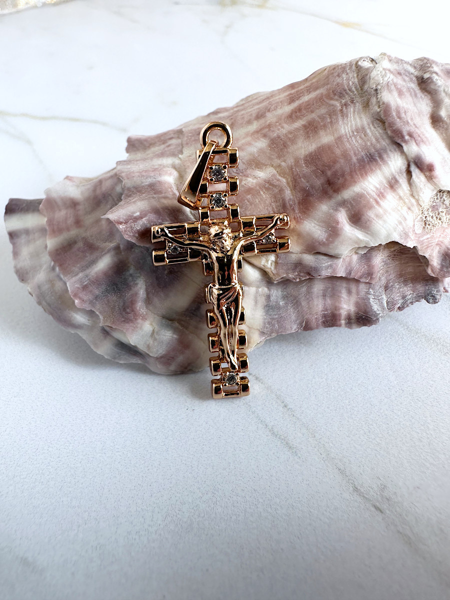 Крест "Казнь" с цирконами, Xuping Jewelry